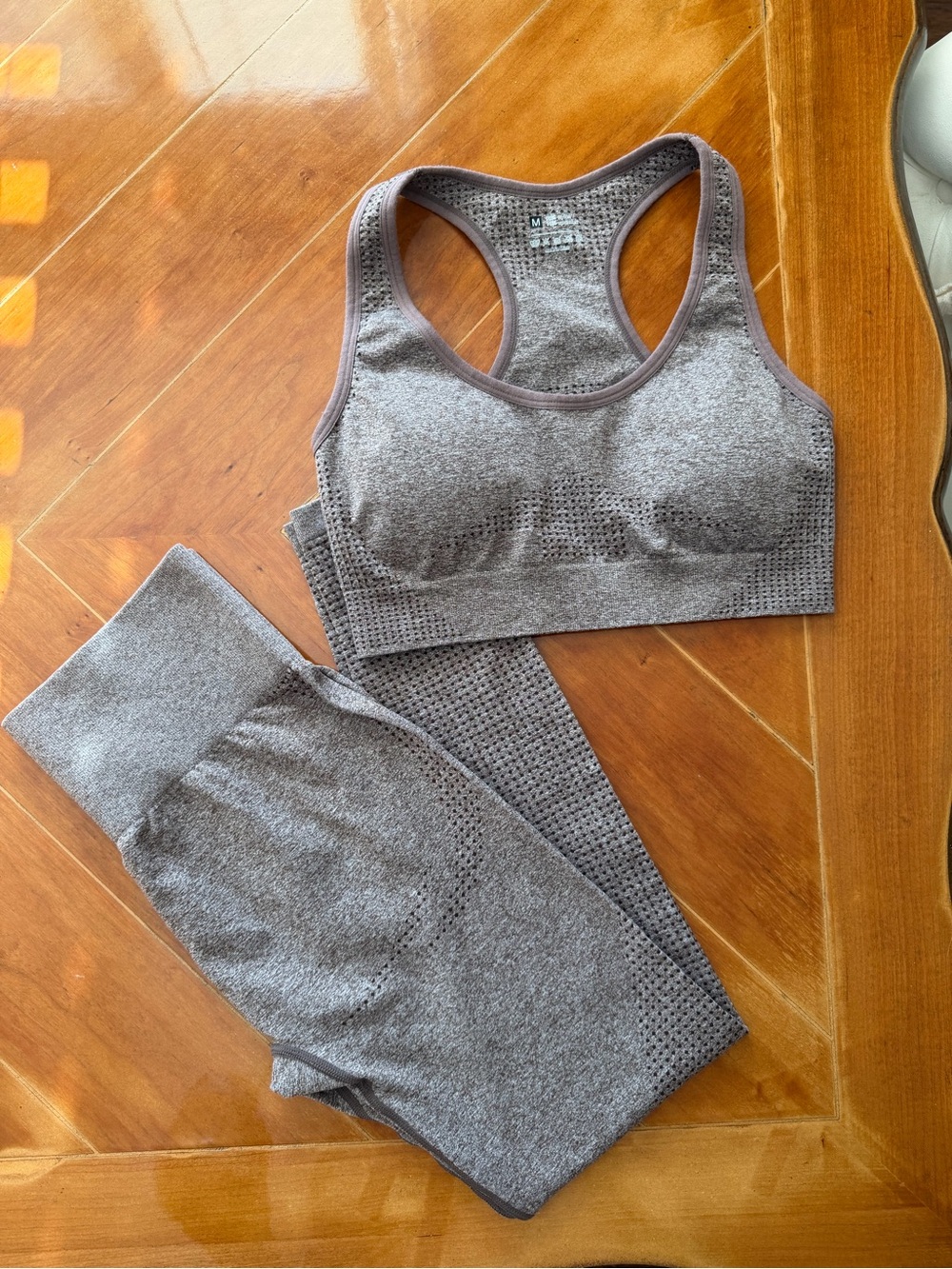 Seamless Brown Activewear Set